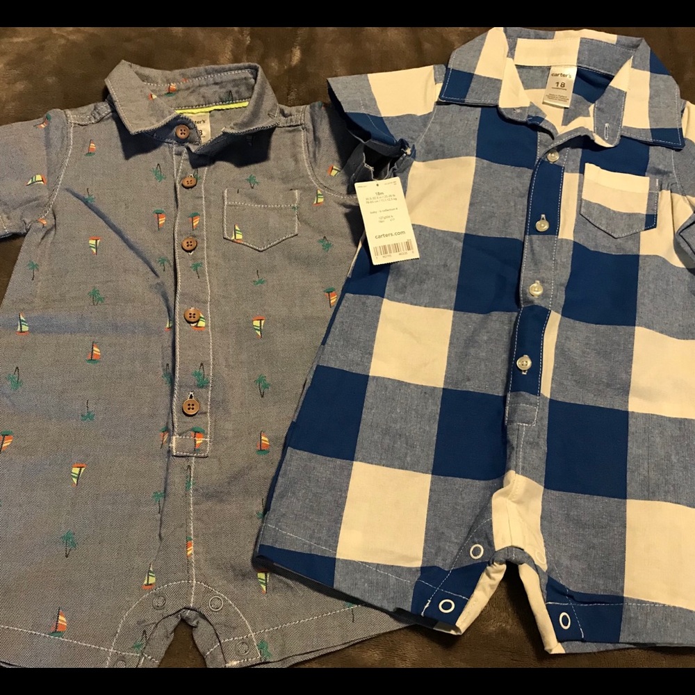 Carters Boy Romper Bundle NWT